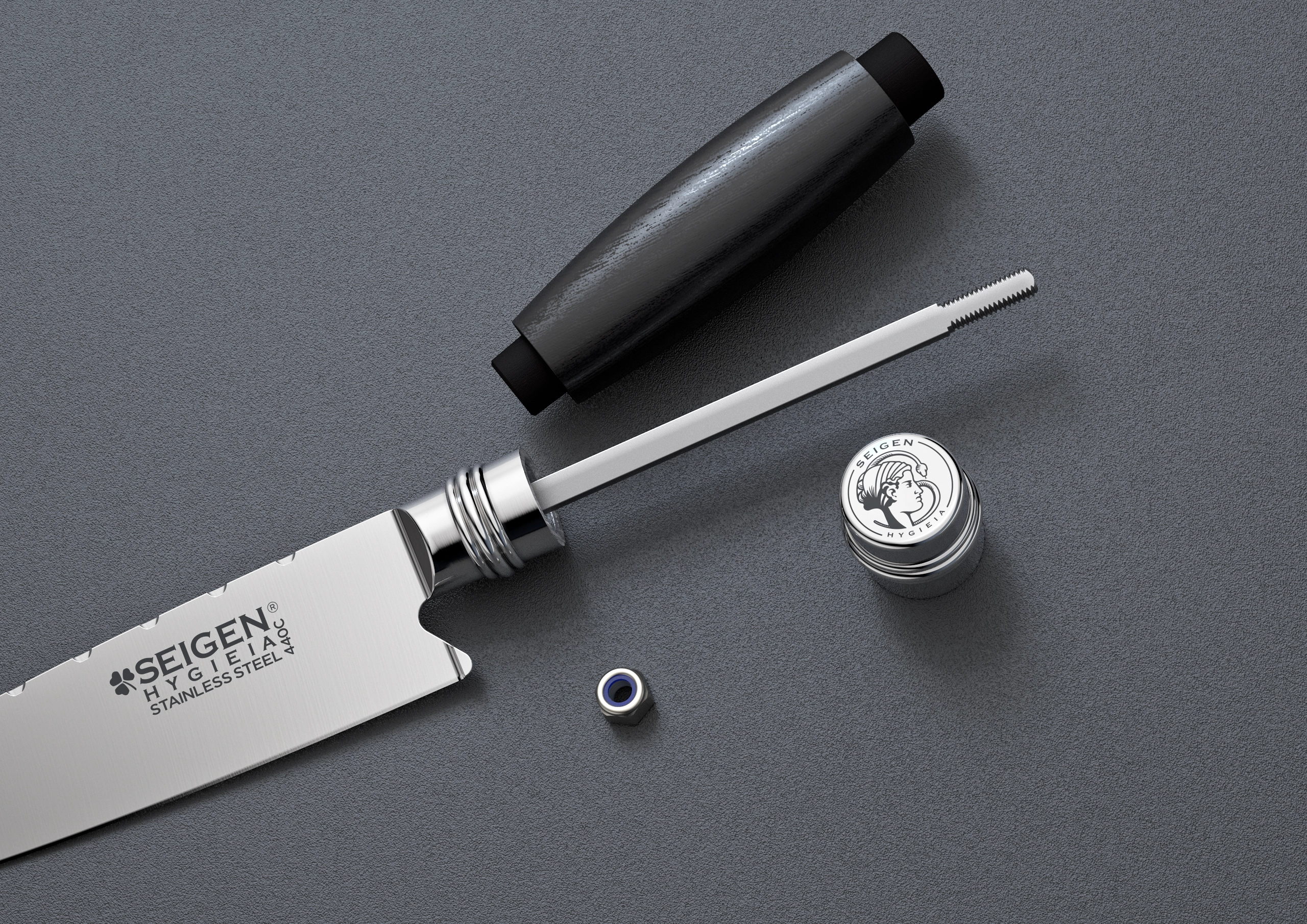 Knife before being assembled.