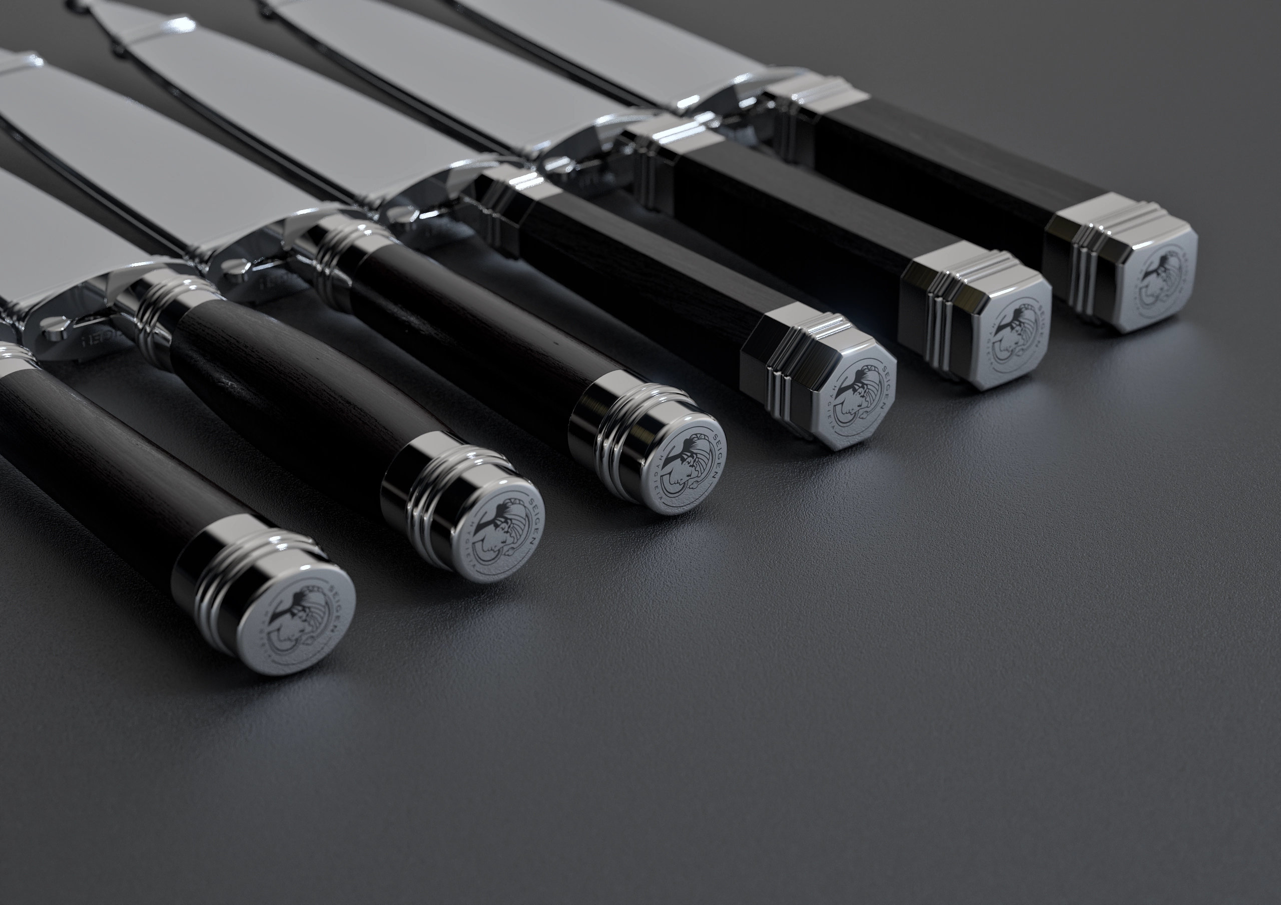 Handles, six shapes