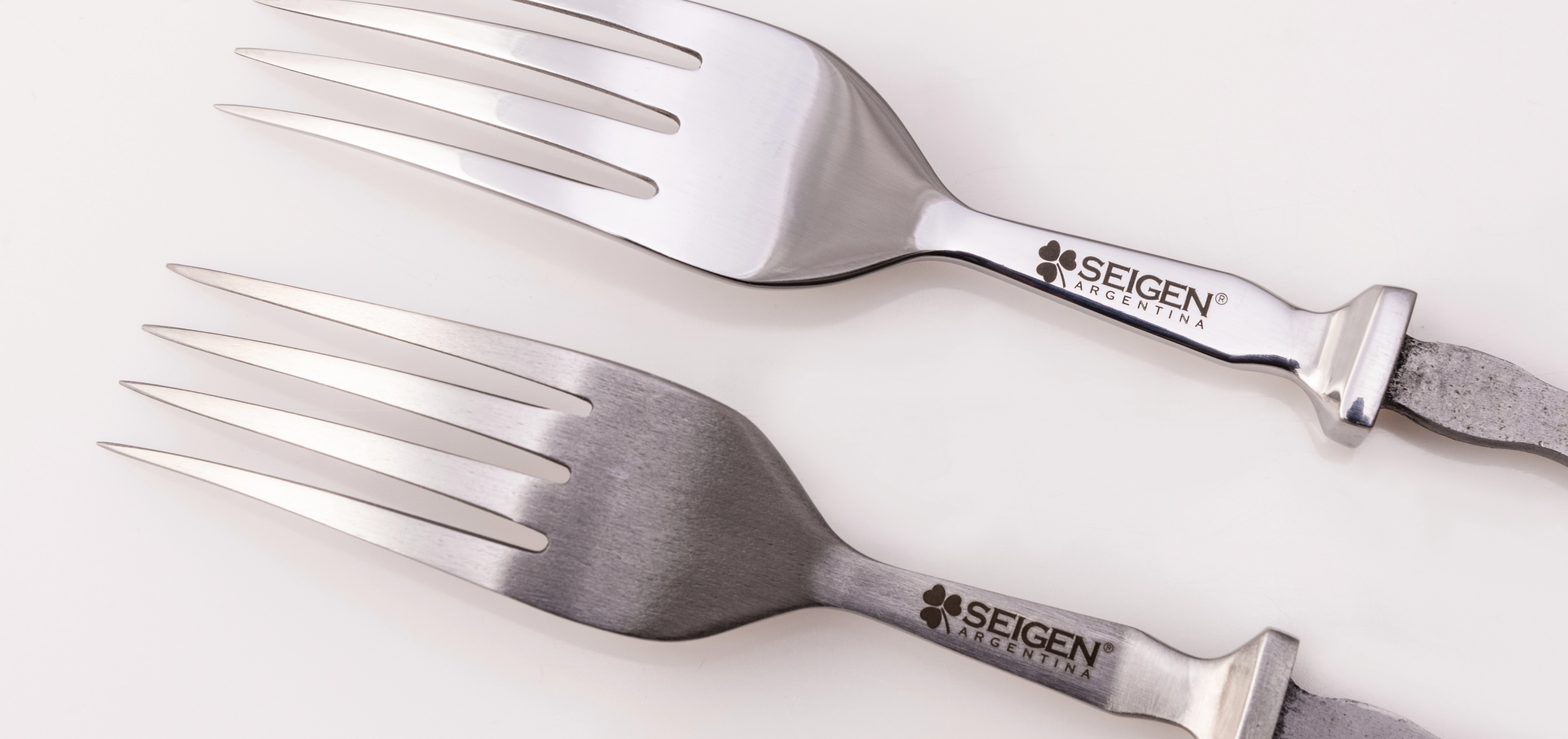 Dinner forks. Burnished and polished options.